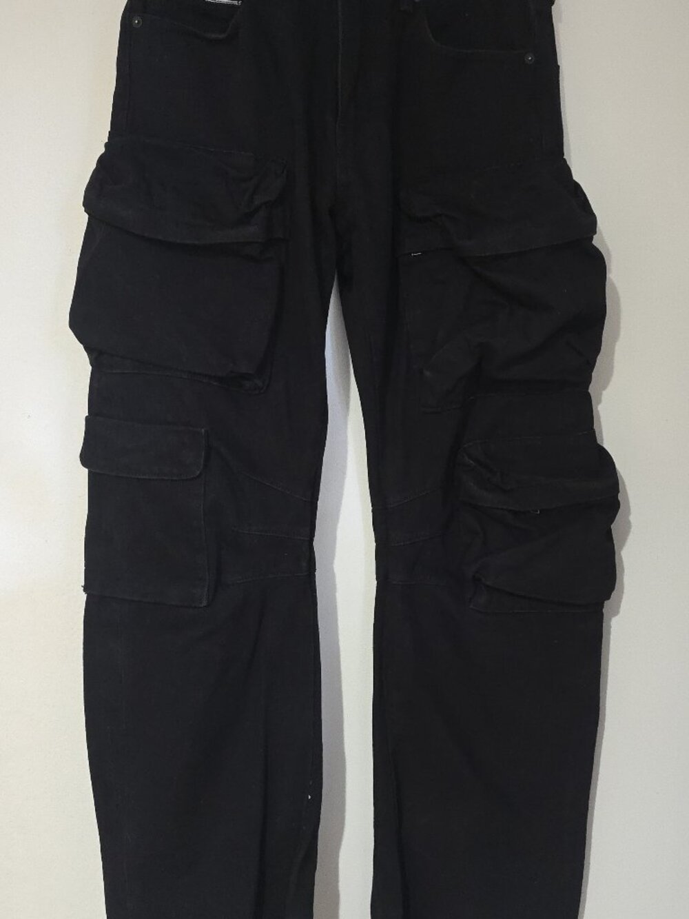 Cult of Individuality Multi Pocket Cargo Pants Black Techwear Grunge W30 L32